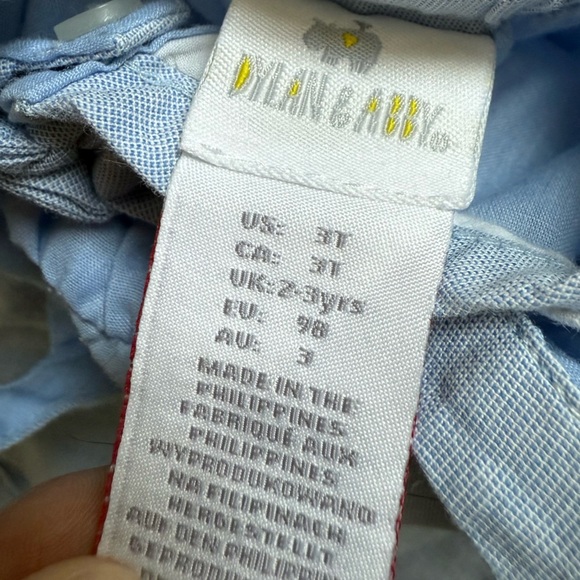 Dylan & Abby|Baby girl,toddler light blue cotton sundress,sleeveless in floral• - Picture 5 of 5